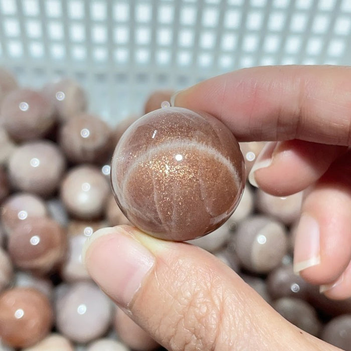 0.8-1.1in Beautiful Spark Sunstone Spheres Wholesale