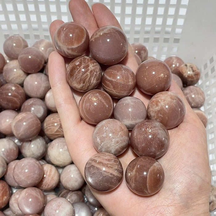0.8-1.1in Beautiful Spark Sunstone Spheres Wholesale