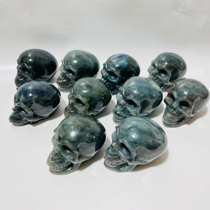 10 Pieces Labradorite Skull Carving