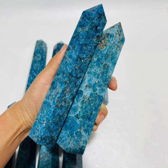 10 Pieces Large Blue Apatite Tower