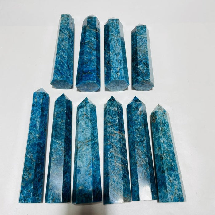 10 Pieces Large Blue Apatite Tower