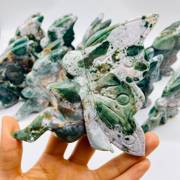 10 Pieces Ocean Jasper Butterfly Fairy Carving