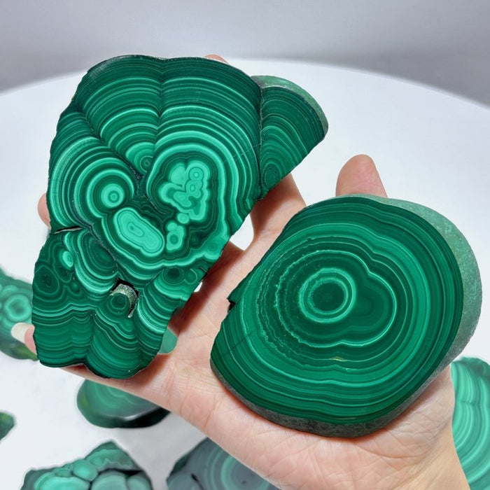 10 Pieces Polished Malachite Slab