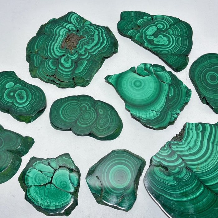 10 Pieces Polished Malachite Slab