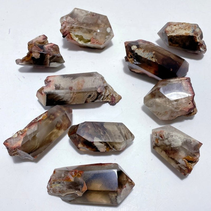 10 Pieces Polished Unique Smoky Quartz Garden Quartz