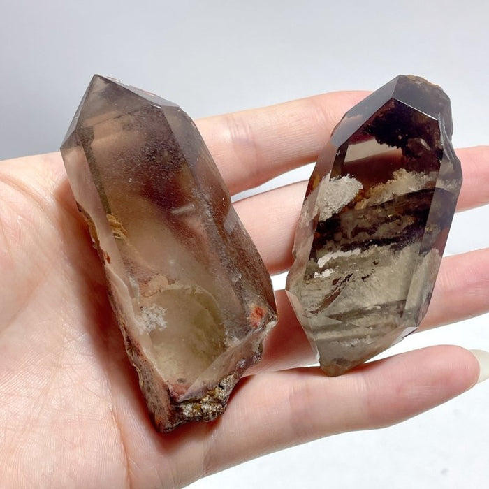 10 Pieces Polished Unique Smoky Quartz Garden Quartz