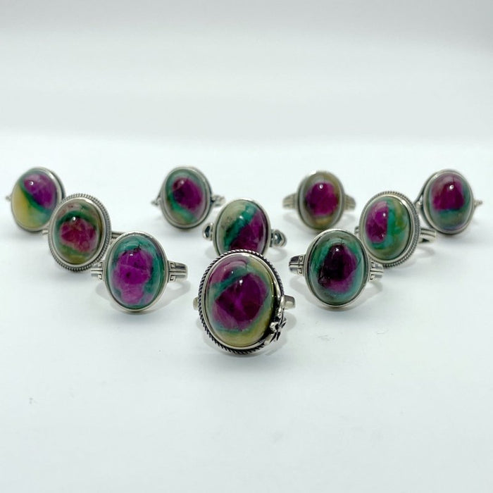 10 Pieces S925 Different Styles Ruby In Kyanite Ring