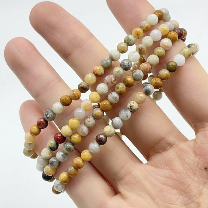 10 Types Mini Beads 4mm Bracelet Wholesale Golden Rutile Fluorite Dragon Blood Stone