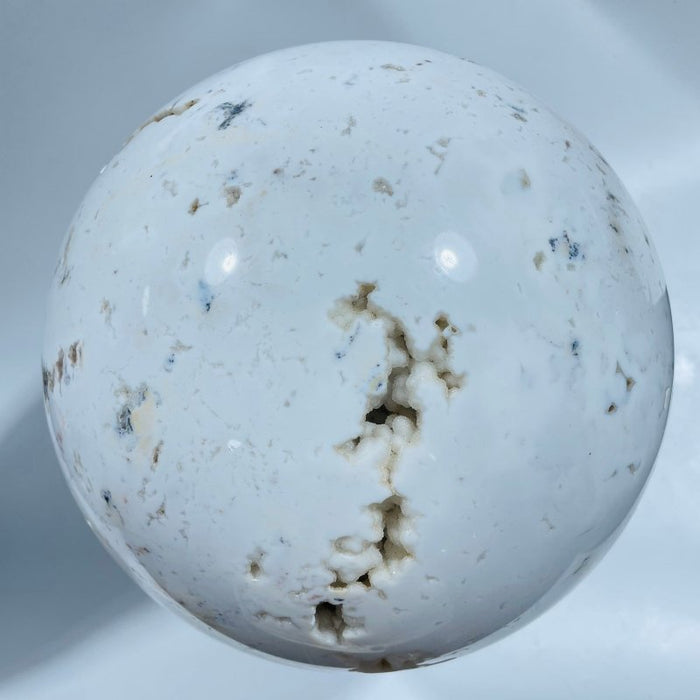 10.2inch Large White Rhyolite Geode Sphere