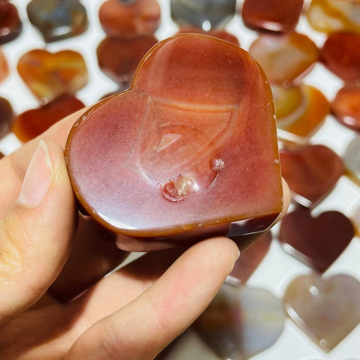 108 Pieces Carnelian Heart Clearance
