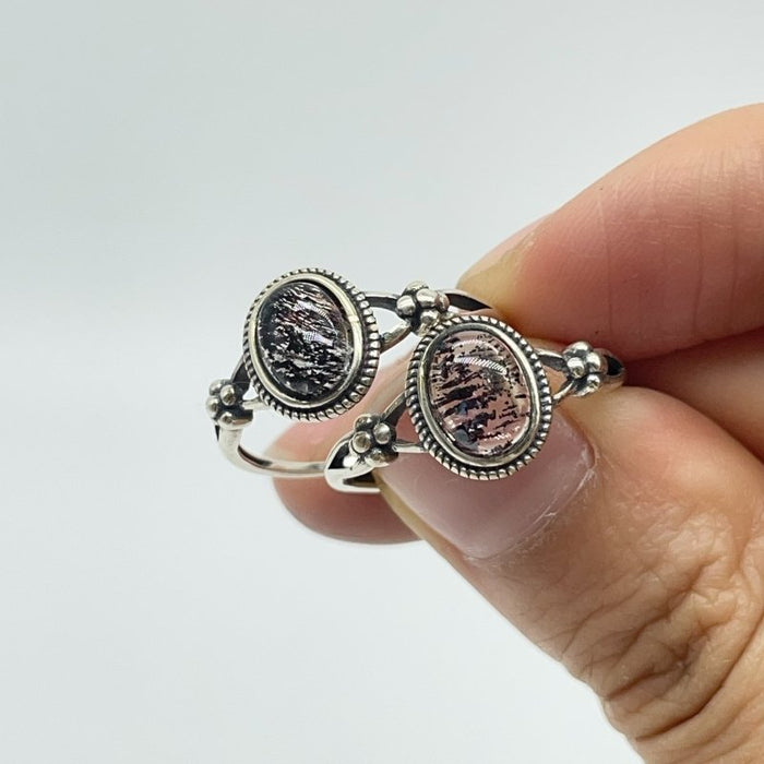 11 Pieces Beautiful Cacoxenite Super7 Amethyst Sterling Silver Different Styles Ring