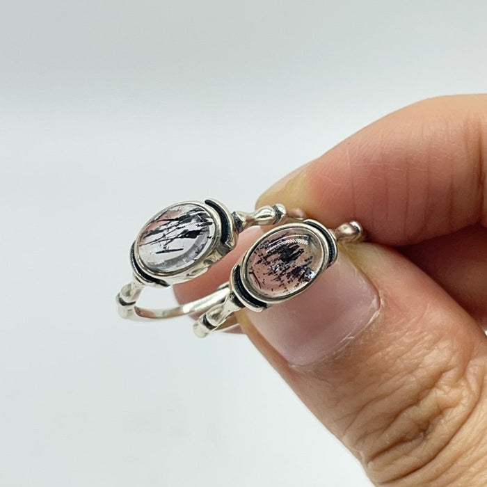 11 Pieces Beautiful Cacoxenite Super7 Amethyst Sterling Silver Different Styles Ring