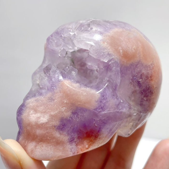 11 Pieces Druzy Geode Sakura Flower Agate Skull Carving