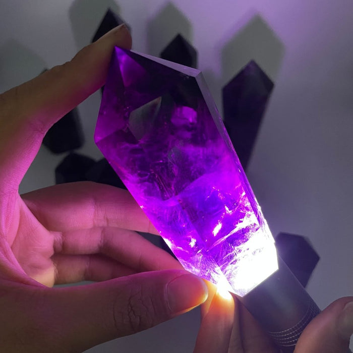 11 Pieces High Quality Deep Purple Amethyst Points