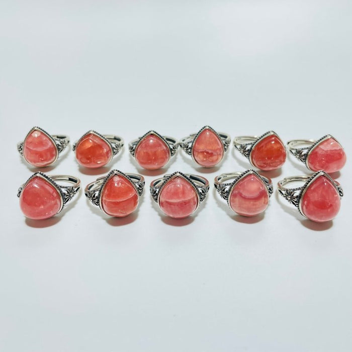 11 Pieces High Quality Rhodochrosite Sterling Silver Ring