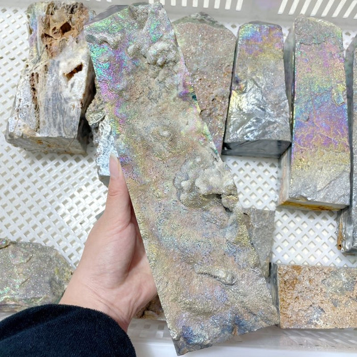 11 Pieces Large Aura Sphalerite Tower Points Closeout