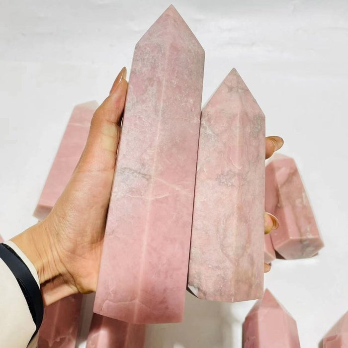 11 Pieces Pink Opal Crystal Tower