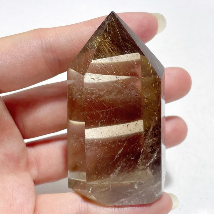 11 Pieces Unique Gold Rutilated Quartz Points