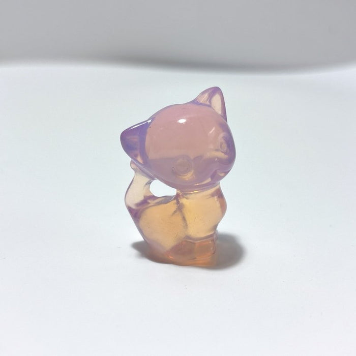 11 Types Cat Carving Wholesale Obsidian Pink Opal Yooperlite
