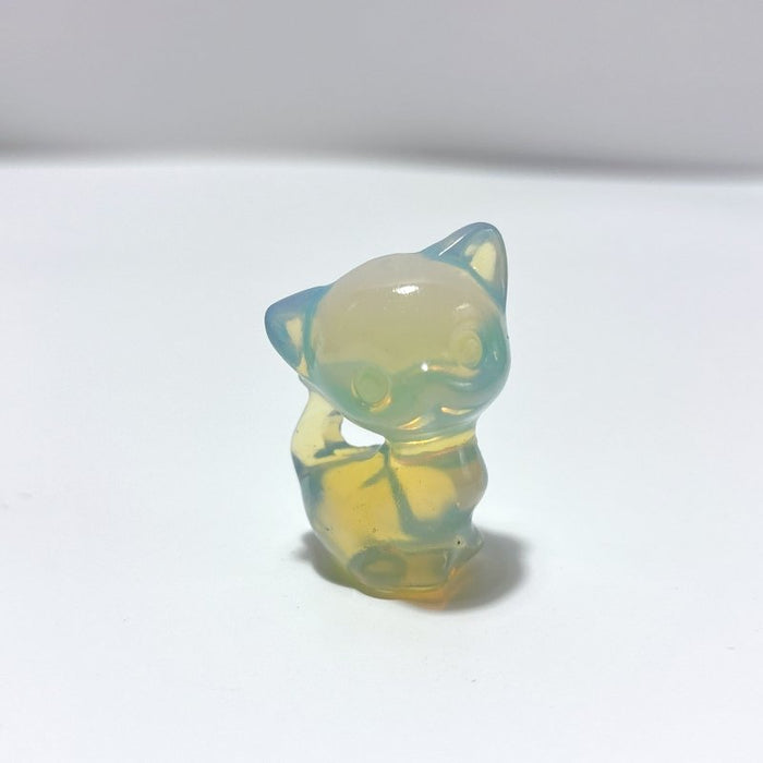 11 Types Cat Carving Wholesale Obsidian Pink Opal Yooperlite