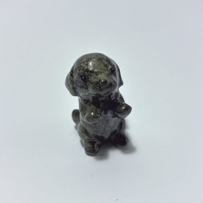 11 Types Dog Carving Wholesale Obsidian Pyrite Yooperlite