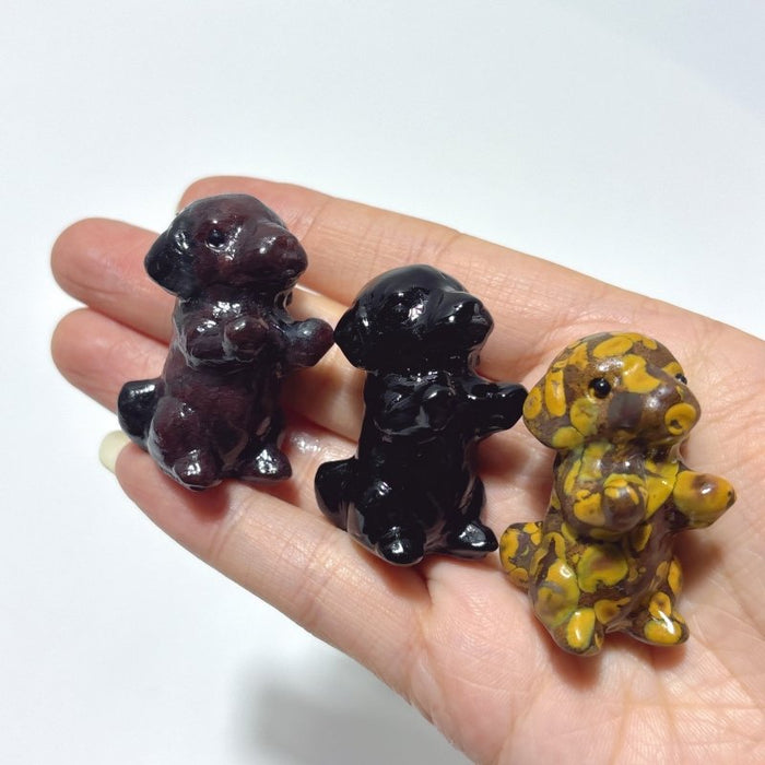 11 Types Dog Carving Wholesale Obsidian Pyrite Yooperlite