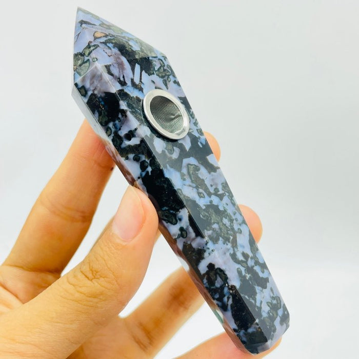 11 Types Side Hole Crystal Pipes Sodalite Apatite Rose Quartz Wholesale