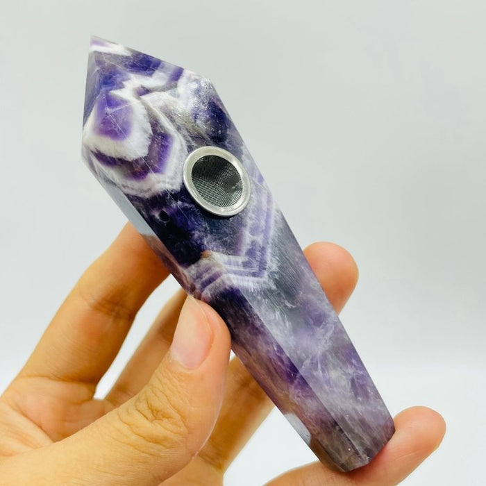 11 Types Side Hole Crystal Pipes Sodalite Apatite Rose Quartz Wholesale