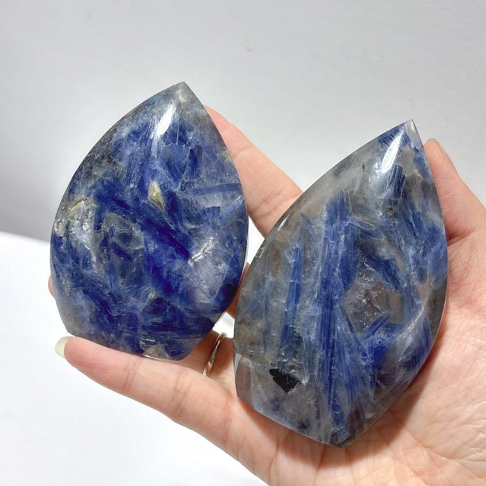 12 Pieces Beautiful Blue Kyanite Mixed Clear Quartz Arrow Head Shape Carving