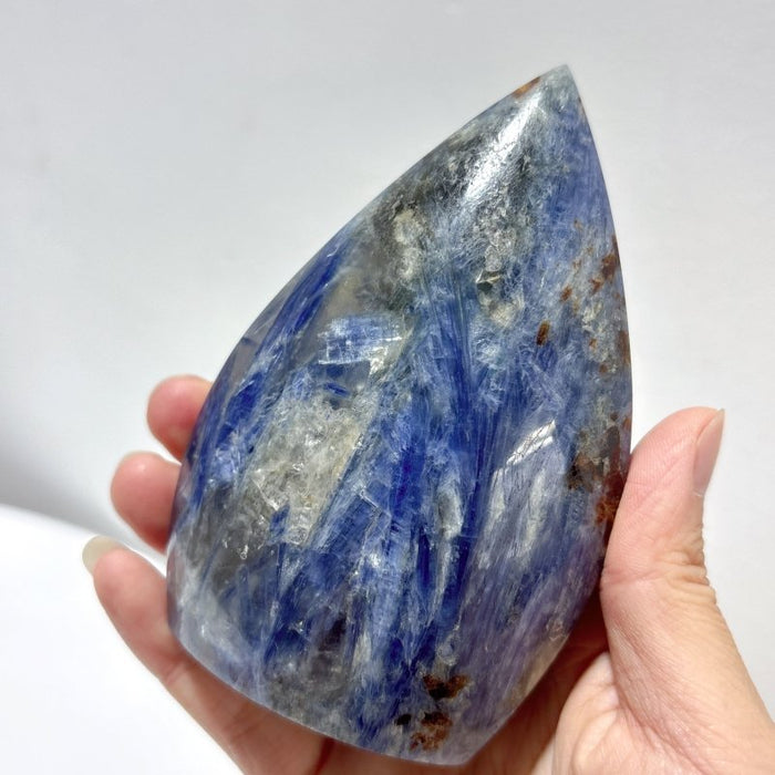 12 Pieces Beautiful Blue Kyanite Mixed Clear Quartz Arrow Head Shape Carving