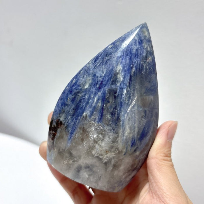 12 Pieces Beautiful Blue Kyanite Mixed Clear Quartz Arrow Head Shape Carving