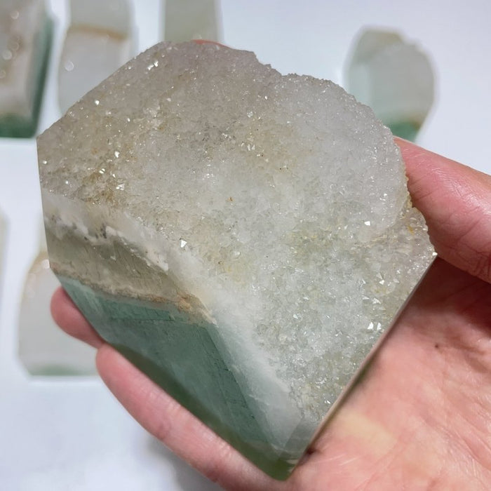 12 Pieces Fluorite Geode Druzy Tower Points