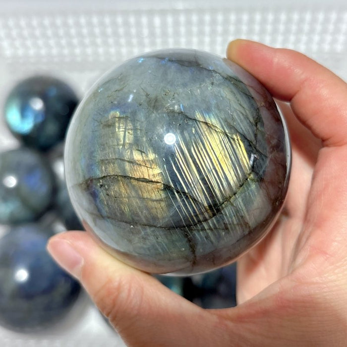 12 Pieces High Quality Labradorite Spheres
