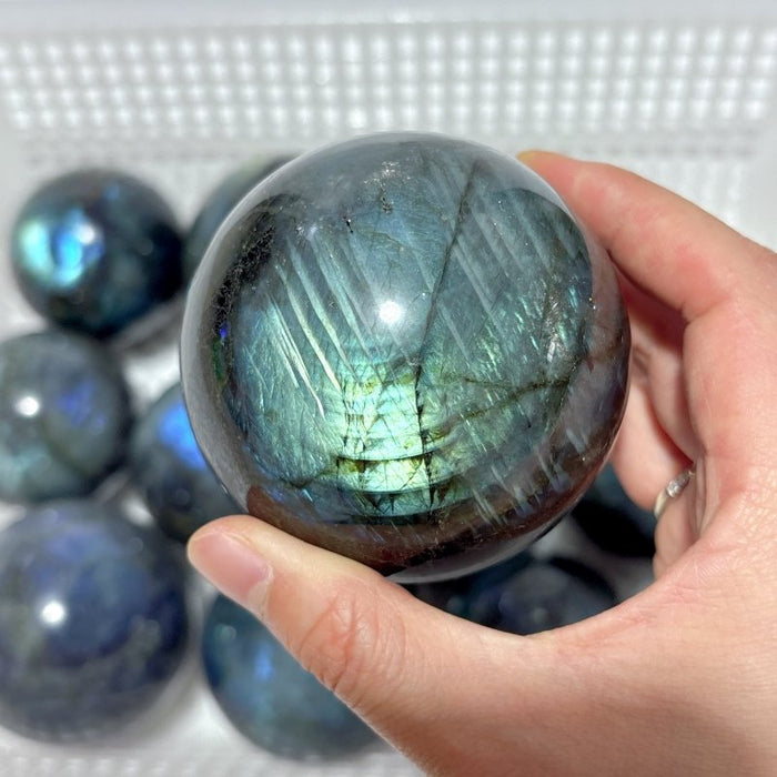 12 Pieces High Quality Labradorite Spheres