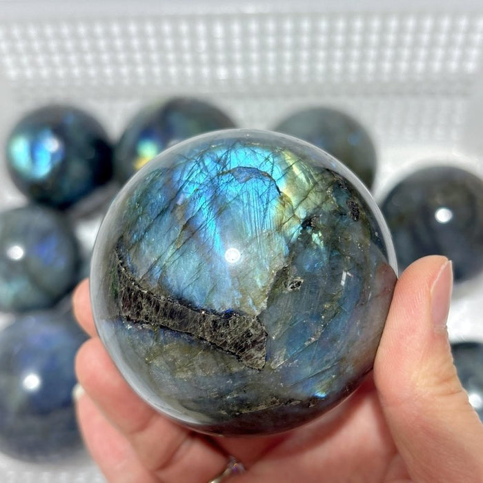 12 Pieces High Quality Labradorite Spheres