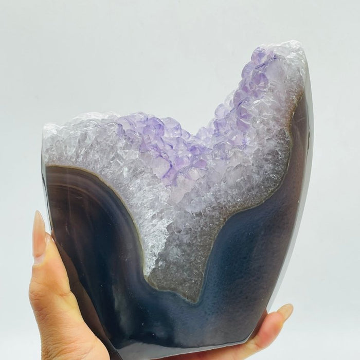 12 Pieces Polished Geode Amethyst Mixed Agate Leftover Tower