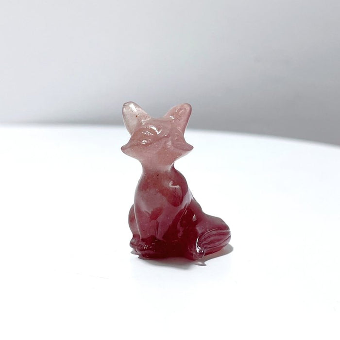 12 Types Fox Carving Wholesale Obsidian Pink Opal Yooperlite