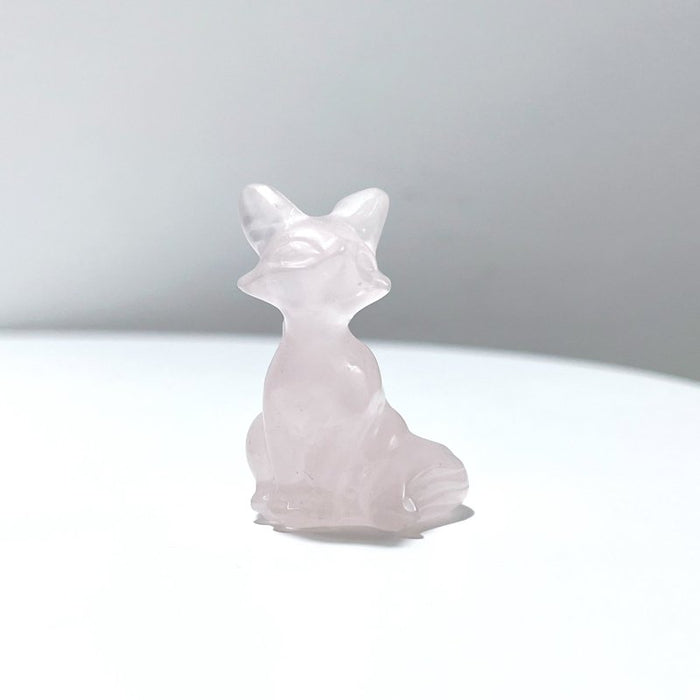 12 Types Fox Carving Wholesale Obsidian Pink Opal Yooperlite