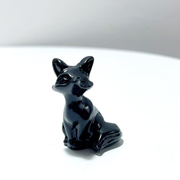 12 Types Fox Carving Wholesale Obsidian Pink Opal Yooperlite