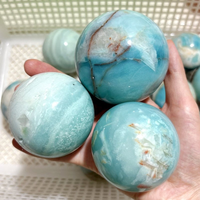 13 Pieces Beautiful Caribbean Calcite Spheres