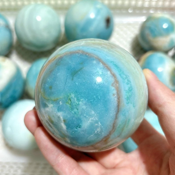 13 Pieces Beautiful Caribbean Calcite Spheres