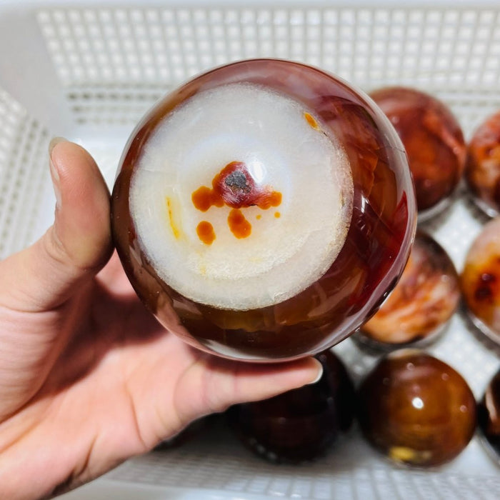 13 Pieces Large Carnelian Stone Spheres