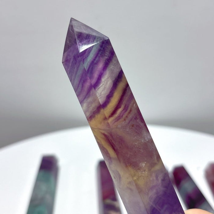 13 Pieces Rainbow Fluorite Tower