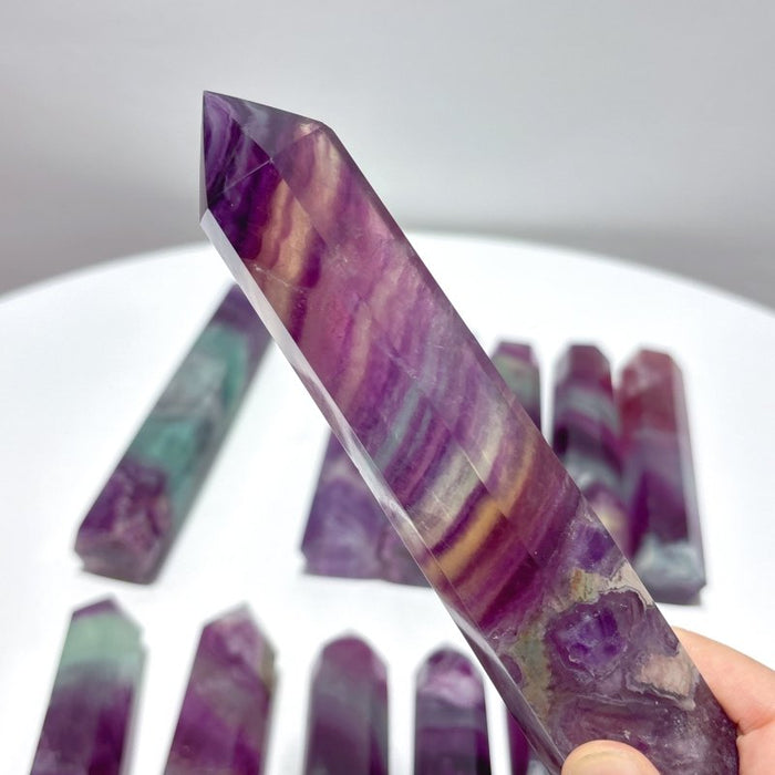 13 Pieces Rainbow Fluorite Tower