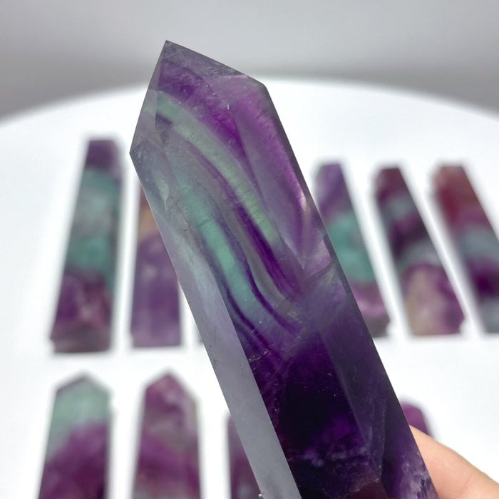 13 Pieces Rainbow Fluorite Tower