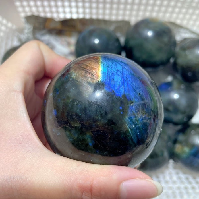 13 Pieces Strong Light Labradorite Spheres