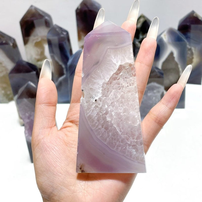 14 Pieces Beautiful Geode Agate Tower