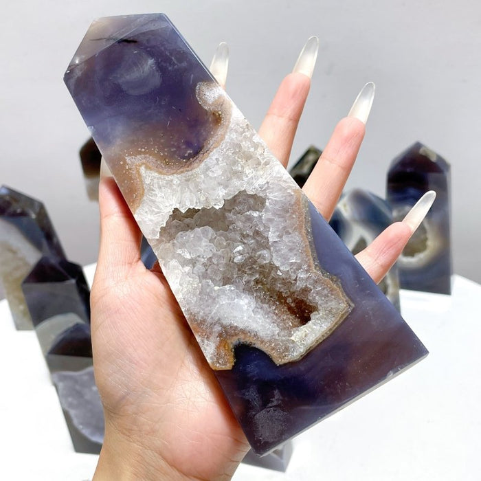 14 Pieces Beautiful Geode Agate Tower