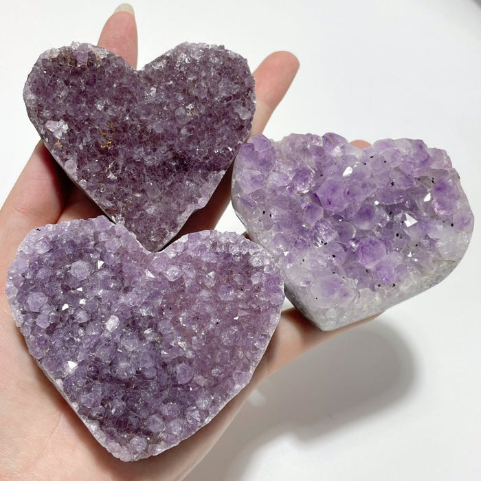 14 Pieces Beautiful Large Amethyst Cluster Heart
