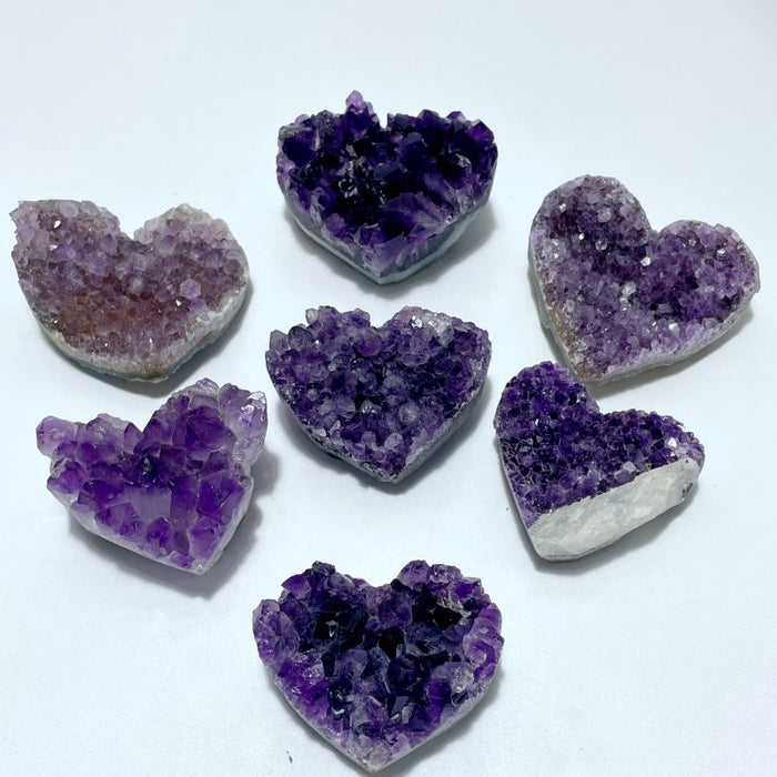 14 Pieces Beautiful Large Amethyst Cluster Heart